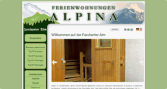 Desktop Screenshot of fewo-farchanter-alm.de
